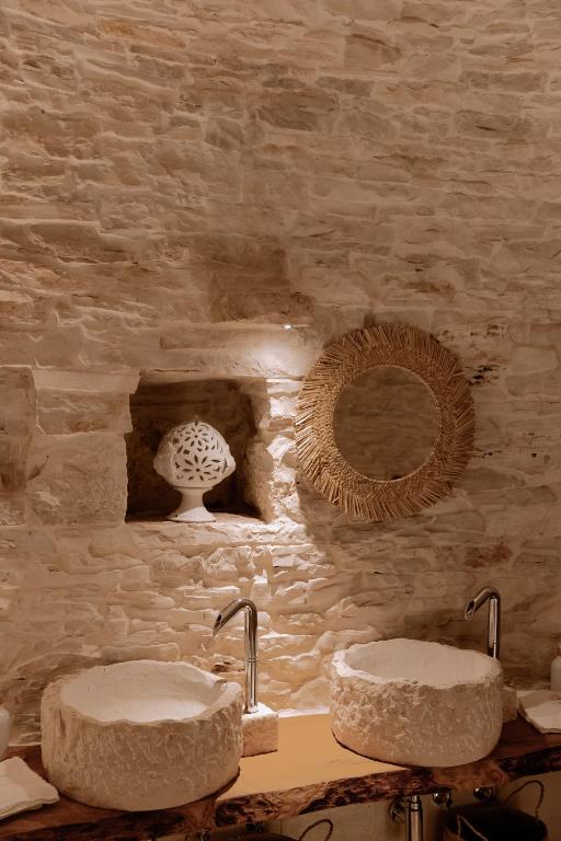 Koupelna v ubytování Trullo Amiura B&B