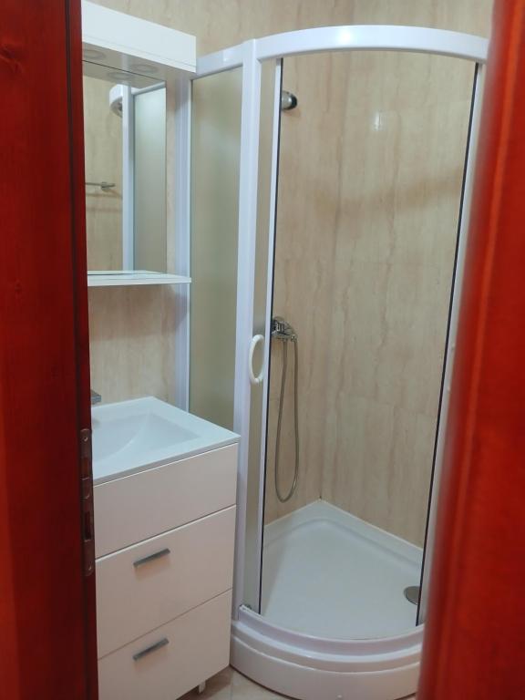 Koupelna v ubytování Hotel Denis