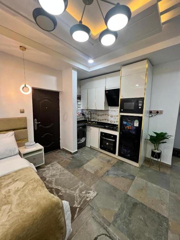 Kuchyň nebo kuchyňský kout v ubytování Apartment 004 Royale