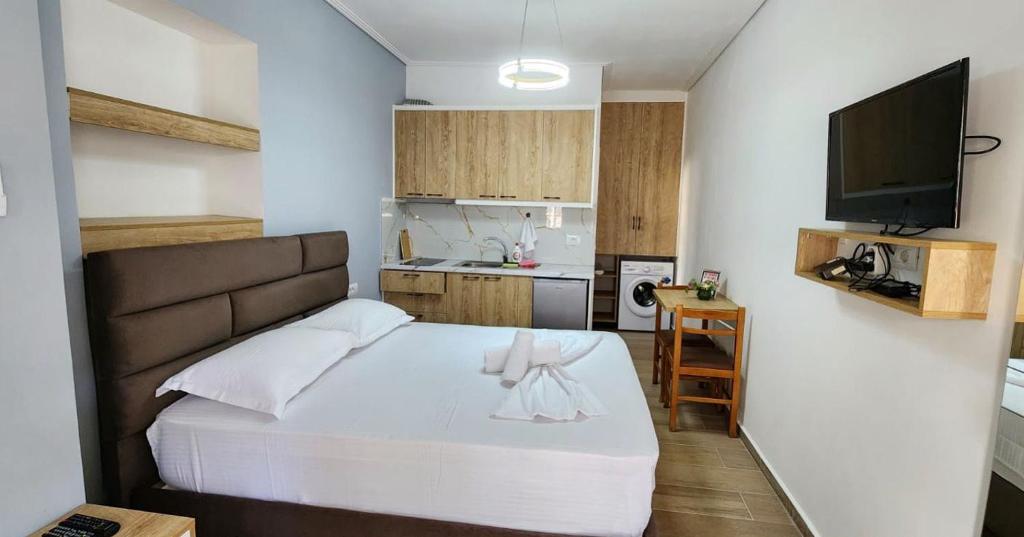 Kuchyň nebo kuchyňský kout v ubytování RIAN GUEST HOUSE