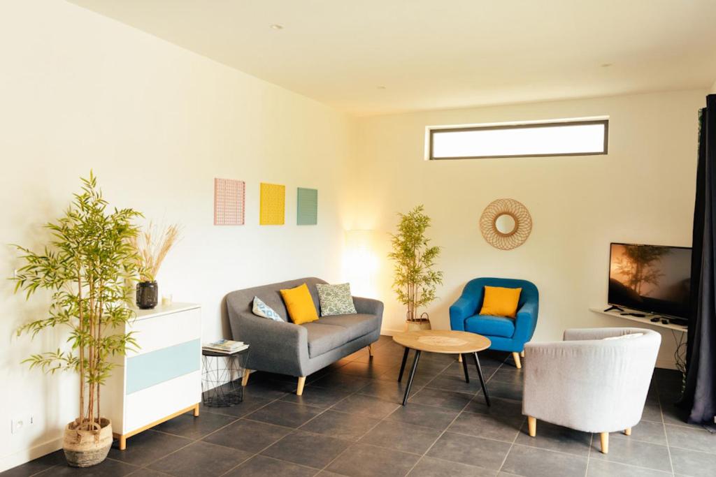 Posezení v ubytování Maison Moderne et Cosy proche de Papeete