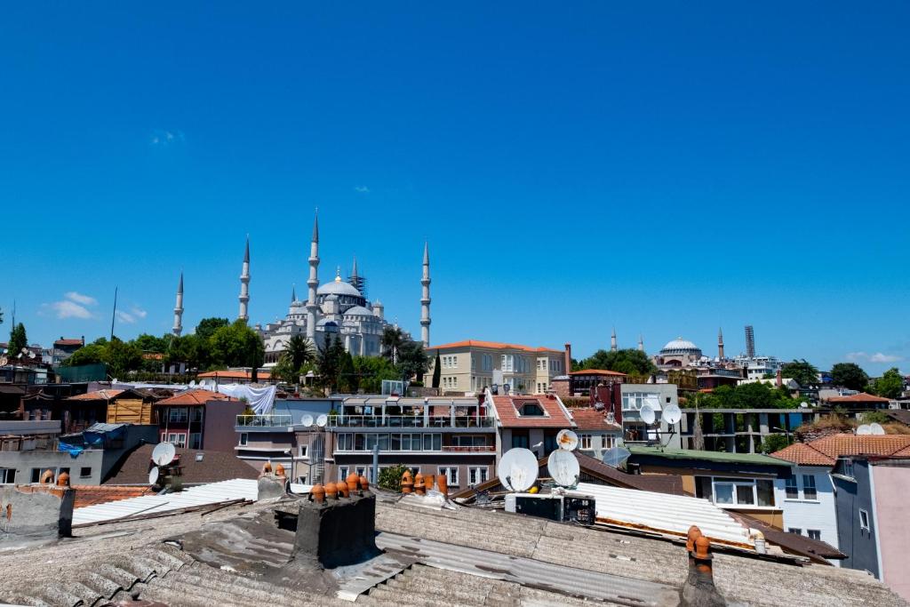A general view of Isztambul or a view of the city taken from a szállodákat