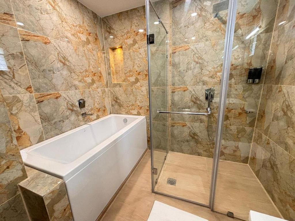 Koupelna v ubytování Northin Hotel