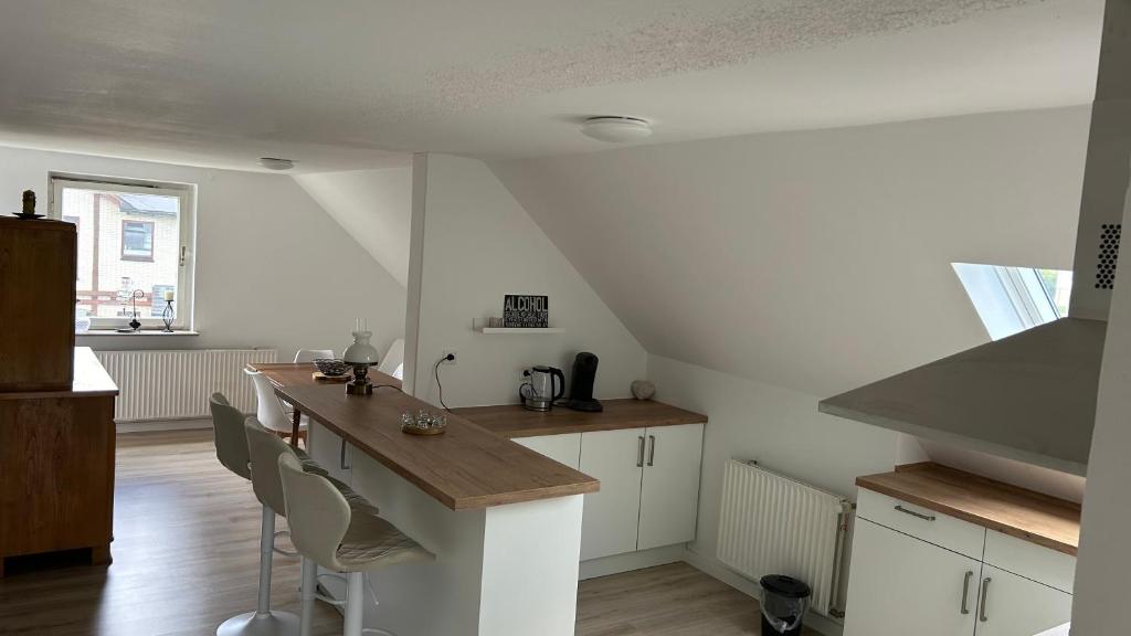Kuchyň nebo kuchyňský kout v ubytování Gästehaus Upland