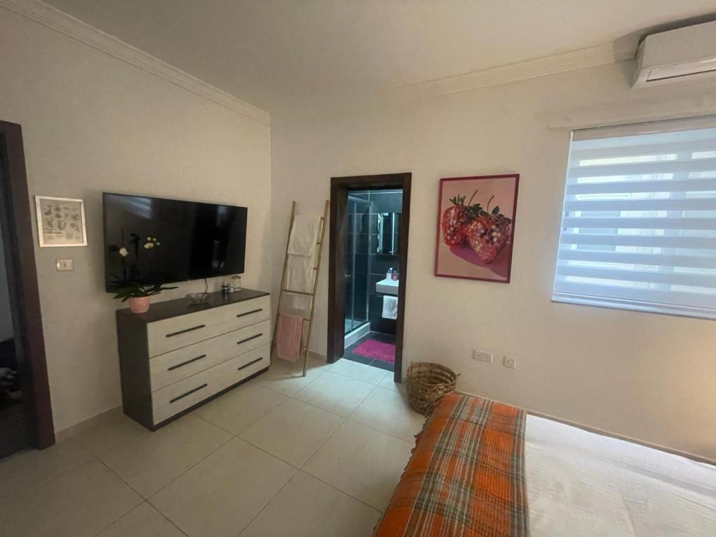 TV a/nebo společenská místnost v ubytování Stylish 2-Bedroom Apartment in Scenic Marsaxlokk
