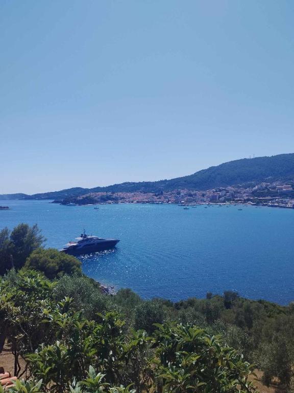 a large ship in a large body of water at Ourania Sea Breath in Punta