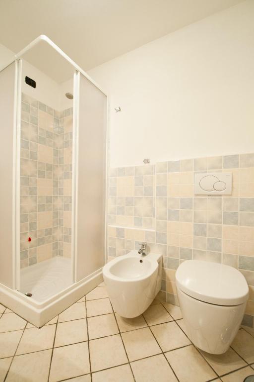 Koupelna v ubytování Residence La Corte