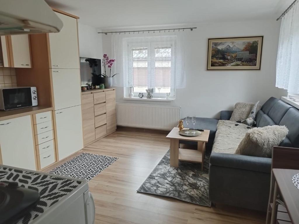 Kuchyň nebo kuchyňský kout v ubytování Apartmán Jarka