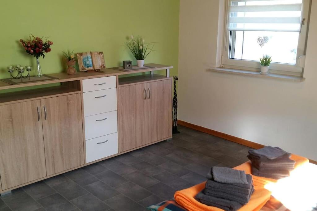 Kuchyň nebo kuchyňský kout v ubytování Tati's Ferienwohnung