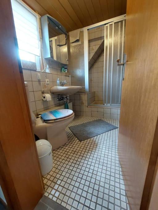 Koupelna v ubytování Tati's Ferienwohnung