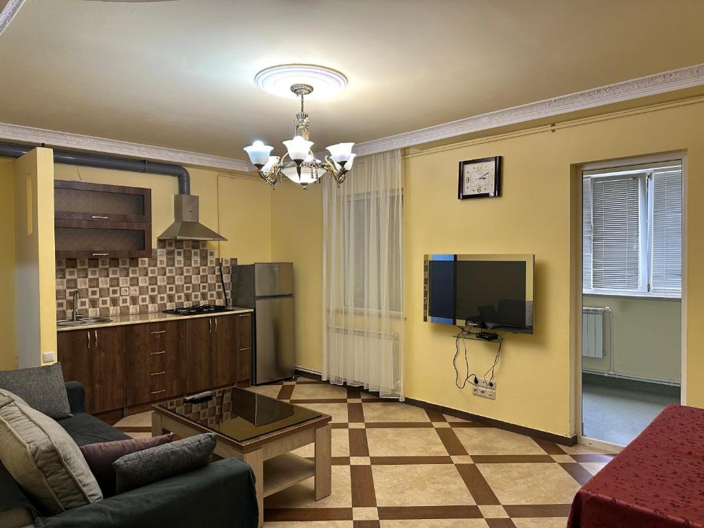 TV a/nebo společenská místnost v ubytování Met