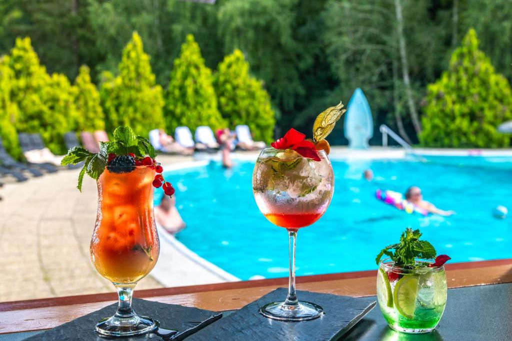 Bazén v ubytování Kastélyhotel Sasvár Resort nebo v jeho okolí