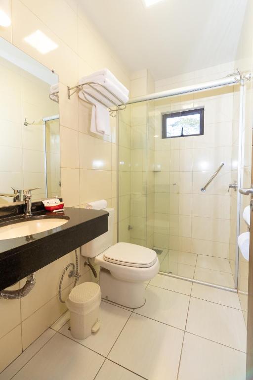 Koupelna v ubytování Hotel Hohenau