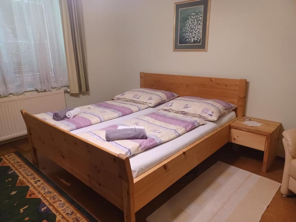 Posteľ alebo postele v izbe v ubytovaní Ferienhaus Renate