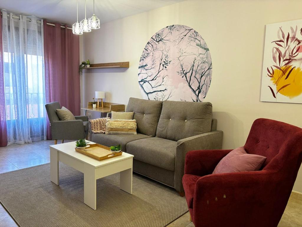 Χώρος καθιστικού στο Casita El Gorrión