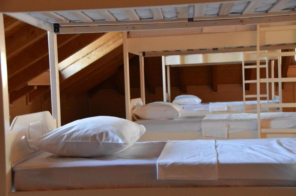 Postel nebo postele na pokoji v ubytování Symphony Hostel Shkoder
