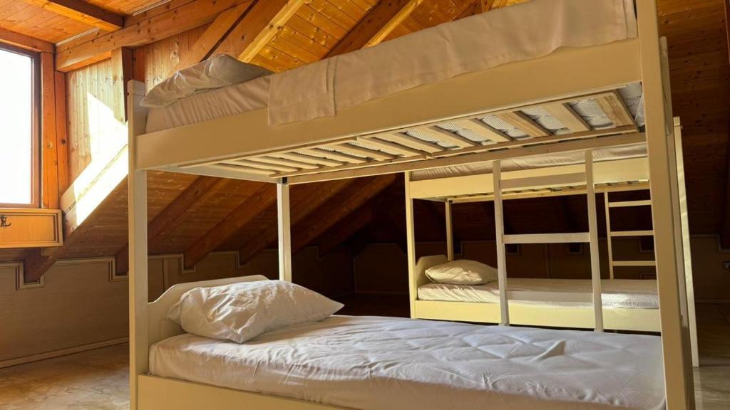 Postel nebo postele na pokoji v ubytování Symphony Hostel Shkoder