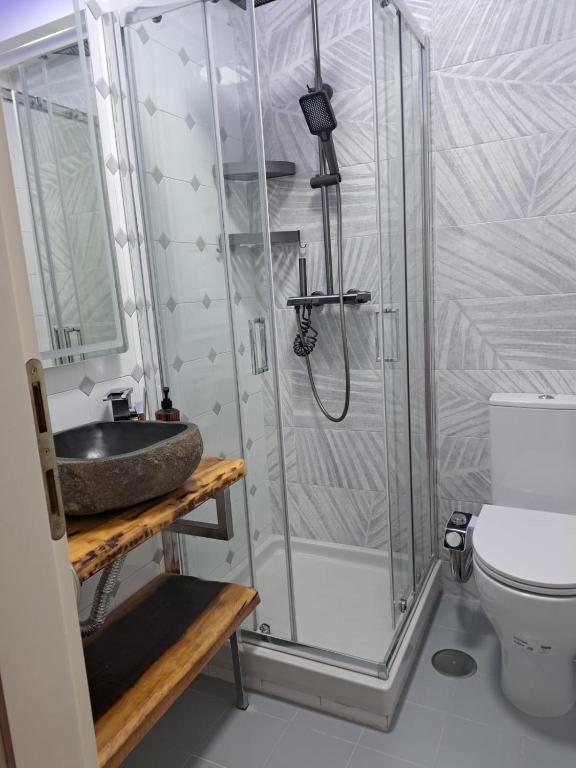 Koupelna v ubytování casa ortensia