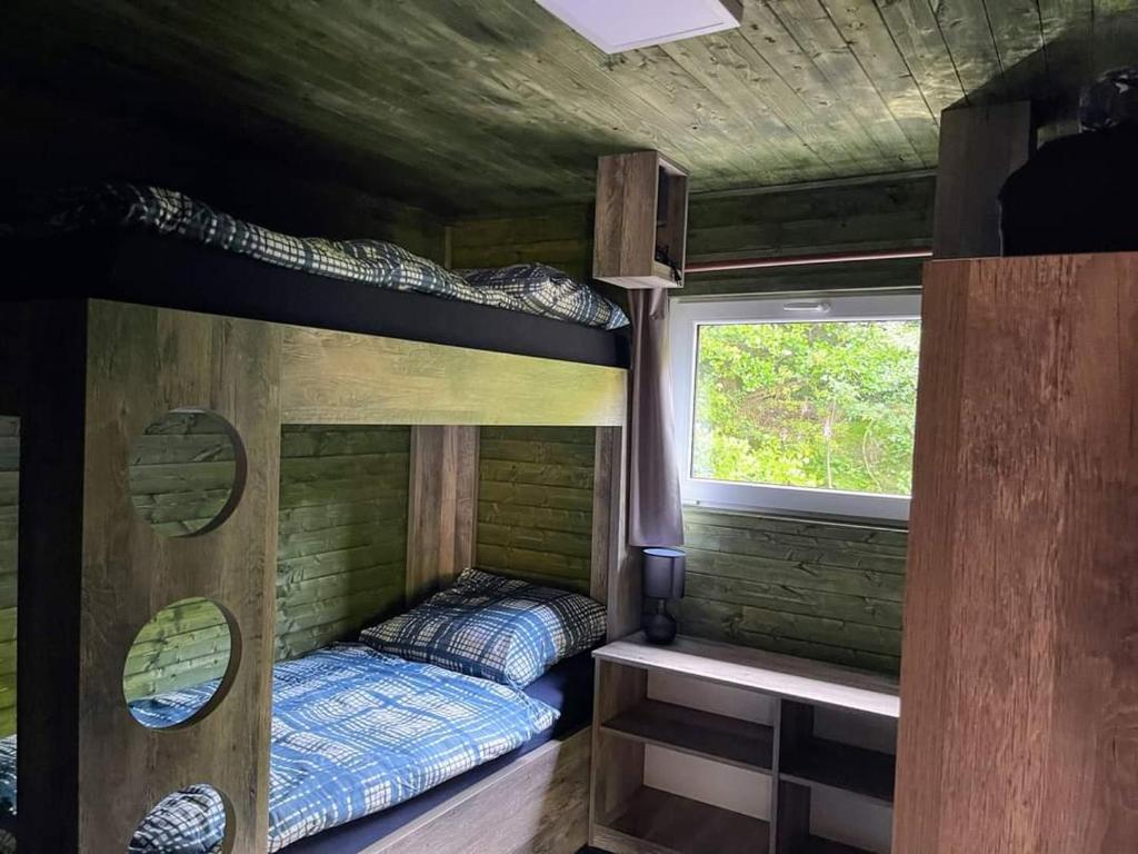 Postel nebo postele na pokoji v ubytování Houseboat U Vodníka