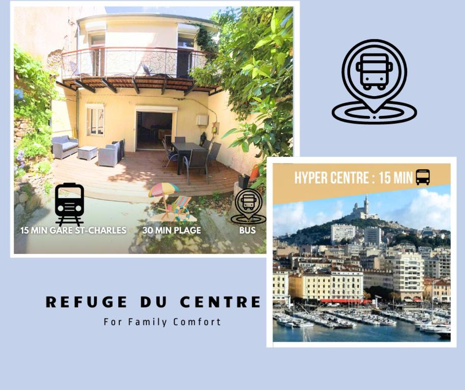 a house with a view of a city at Grand Loft Lumineux - Gare St Charles 10 MIN in Marseille