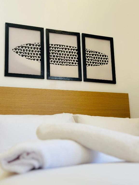 Postel nebo postele na pokoji v ubytování Salty Holiday Apartments