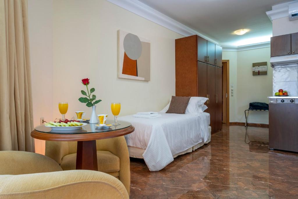 Postel nebo postele na pokoji v ubytování Porto Alegre Hotel