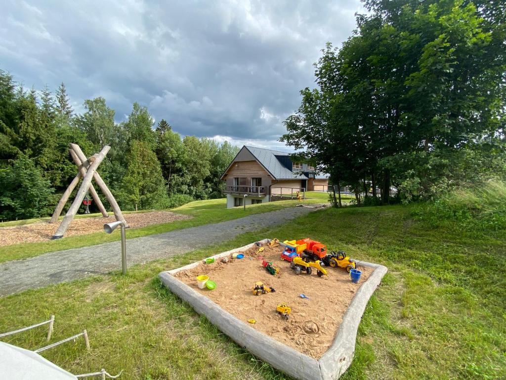 Zahrada ubytování Apartmány Chata Večernice