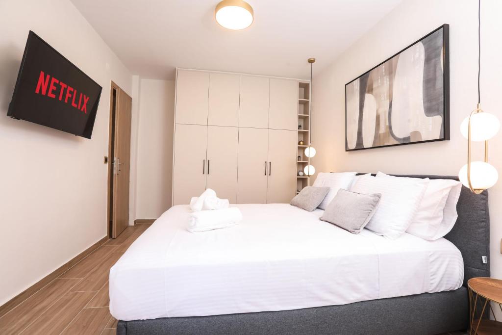 Postel nebo postele na pokoji v ubytování Olive Luxury Suite