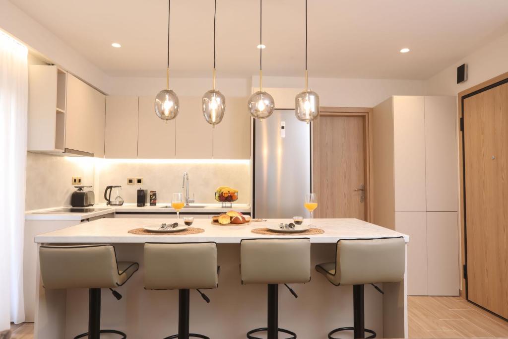 Kuchyň nebo kuchyňský kout v ubytování Olive Luxury Suite