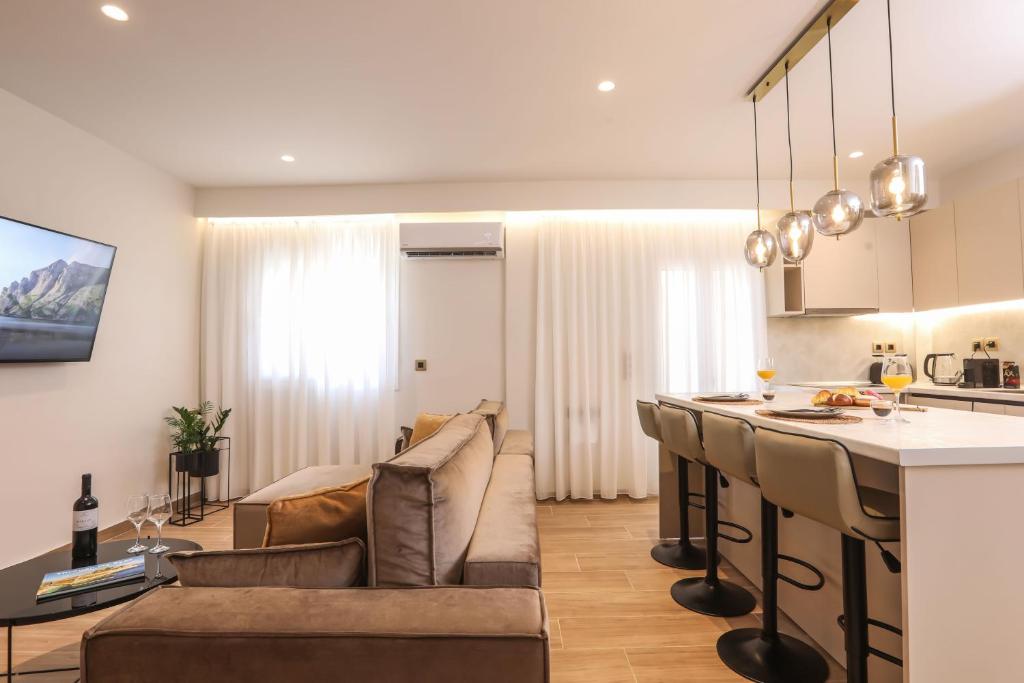 Kuchyň nebo kuchyňský kout v ubytování Olive Luxury Suite