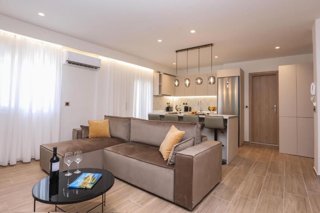 Kuchyň nebo kuchyňský kout v ubytování Olive Luxury Suite