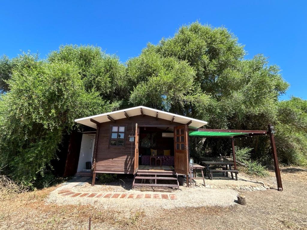 Zahrada ubytování Cabaña rústica en un rancho con caballos, Prado del Rey, Andalucía