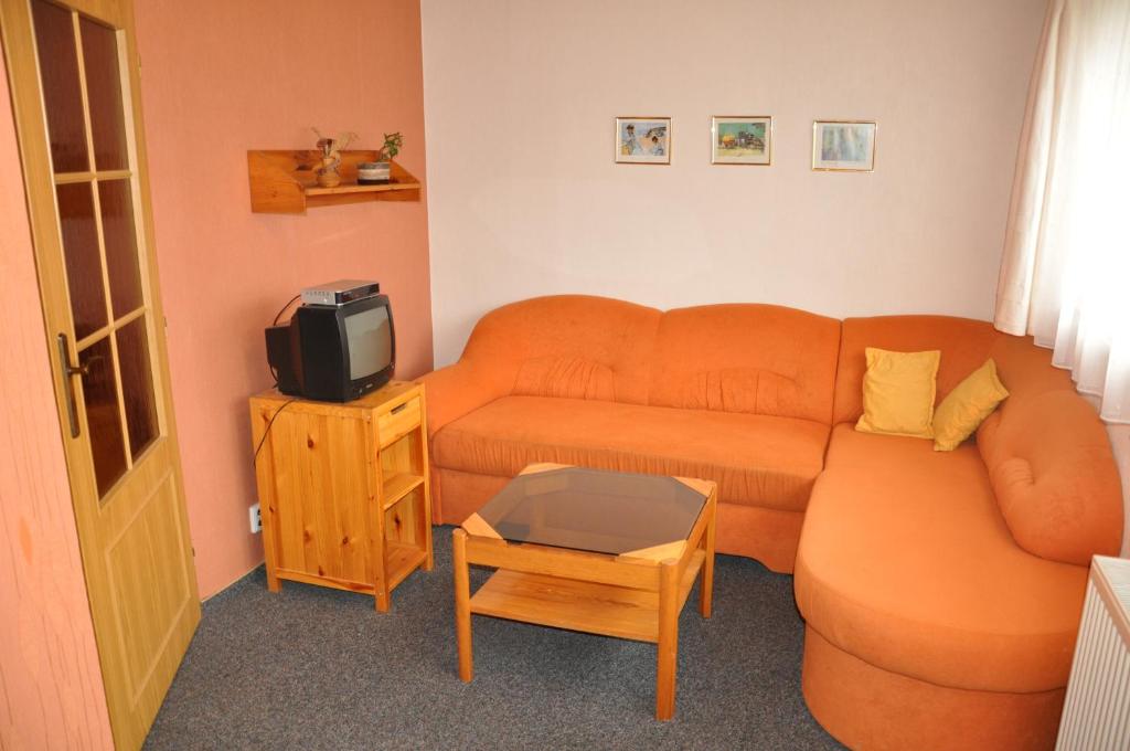 Posezení v ubytování Pension Nostalgie