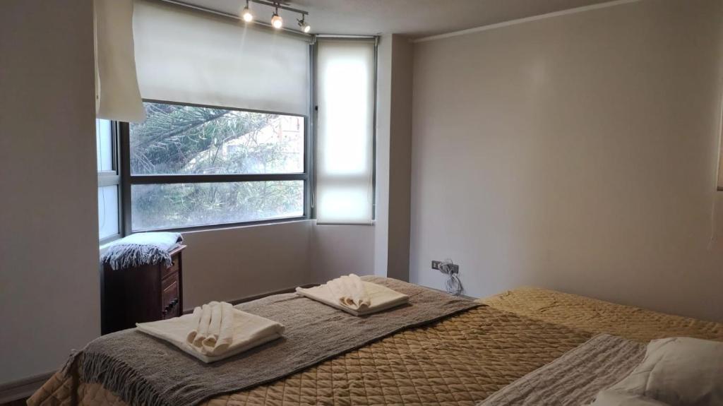 Ένα ή περισσότερα κρεβάτια σε δωμάτιο στο Habitaciones de Descanso y trabajo Rustico y Acogedor Work-Cafe