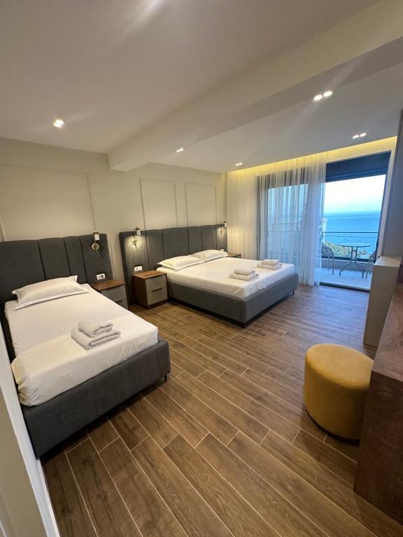 Postel nebo postele na pokoji v ubytování Villa Marmo