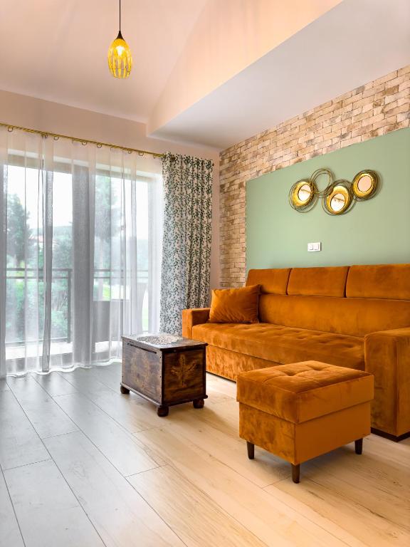 Posedenie v ubytovaní Apartament Złoty Las Karpatia