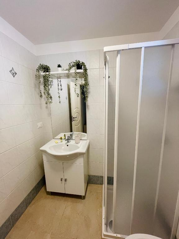 Koupelna v ubytování Santa Eufè