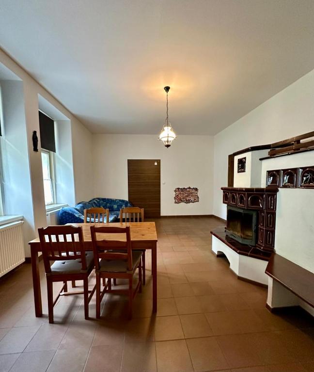 Kuchyň nebo kuchyňský kout v ubytování Apartmán Na návsi