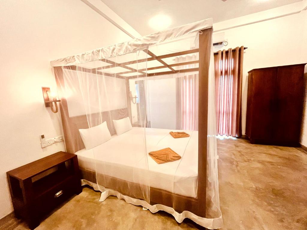 Postel nebo postele na pokoji v ubytování Peak House
