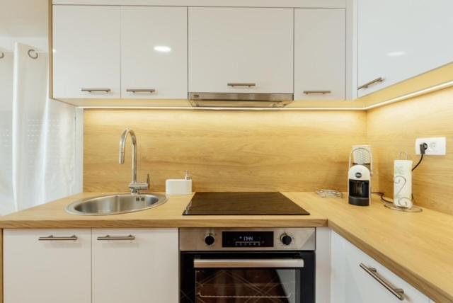 Kuchyň nebo kuchyňský kout v ubytování Vasiljevic Grand Apartment