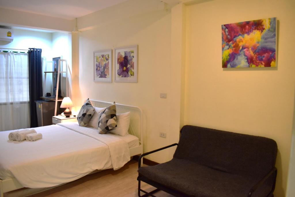 Postel nebo postele na pokoji v ubytování Greenery Hostel