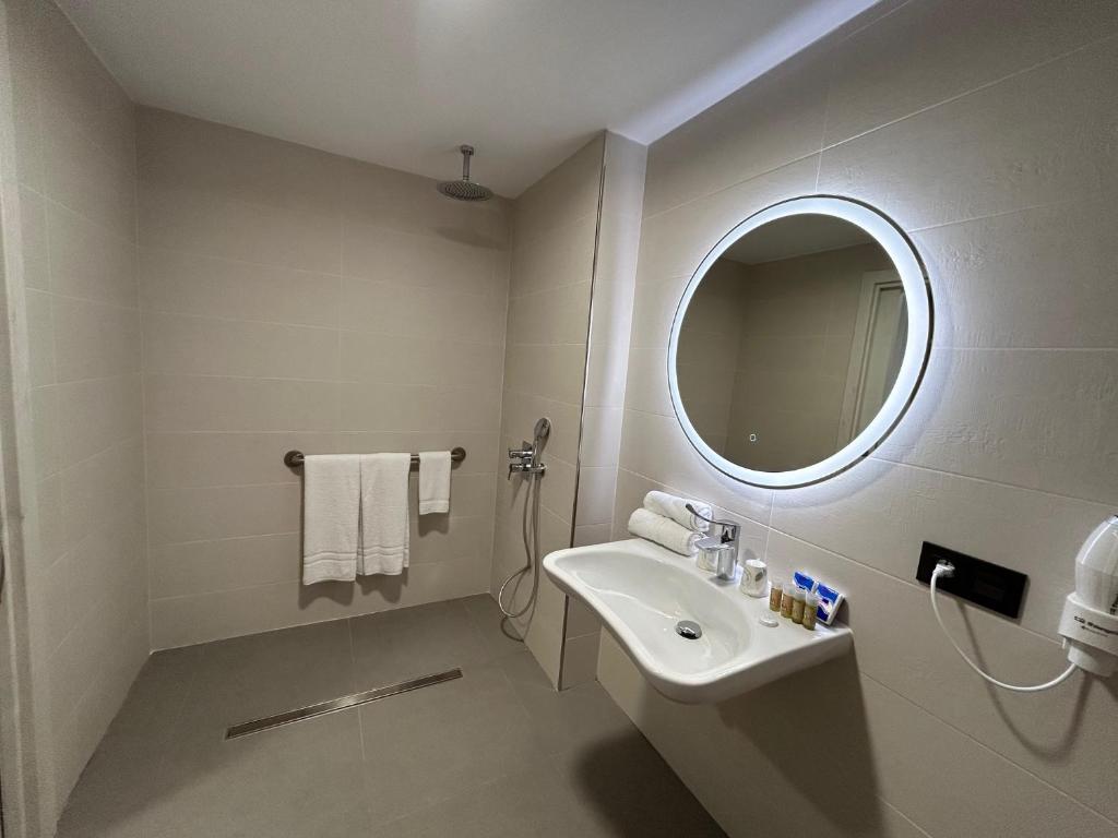 Koupelna v ubytování Hotel Javalambre