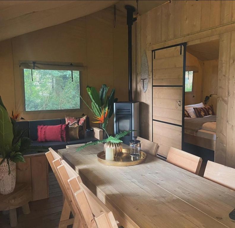 Posezení v ubytování Ecolodges De Dreef