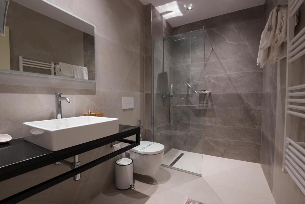 Koupelna v ubytování Hotel Cajupi