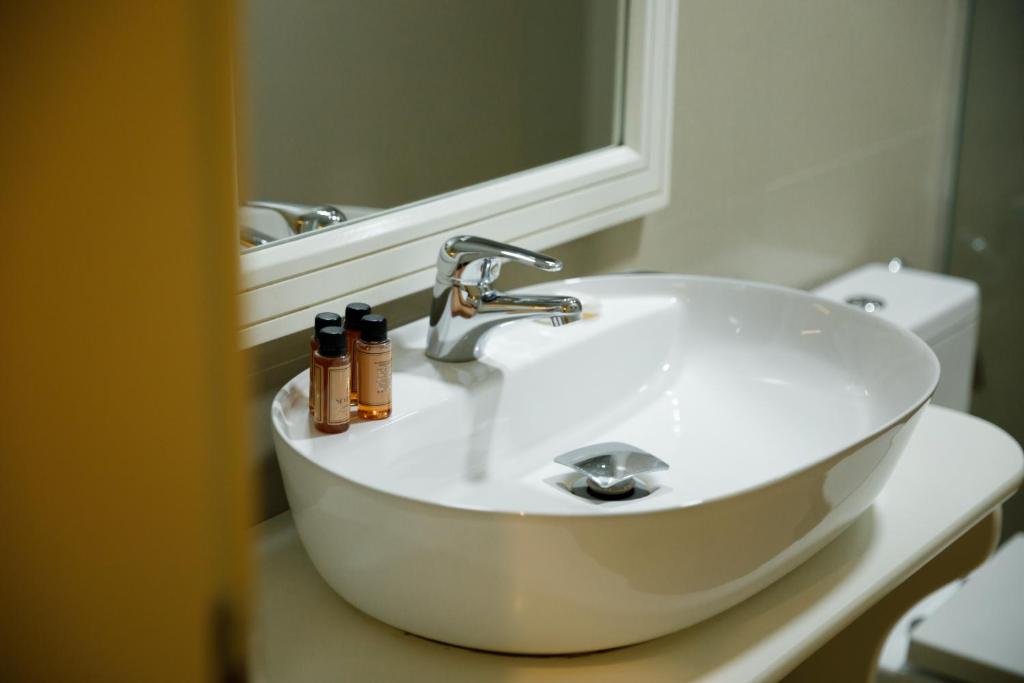 Koupelna v ubytování Hotel Cajupi