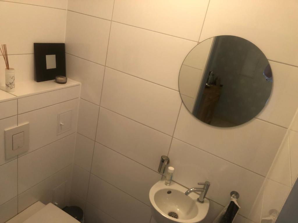 Koupelna v ubytování Fewo Körbecke am Möhnesee