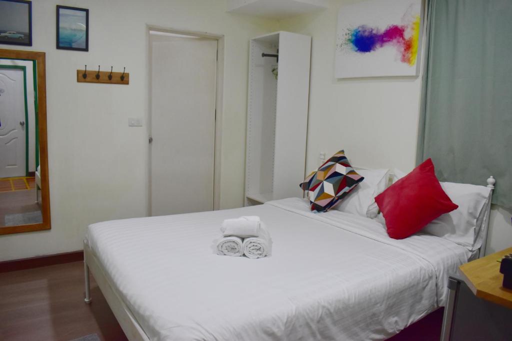 Postel nebo postele na pokoji v ubytování Greenery Hostel