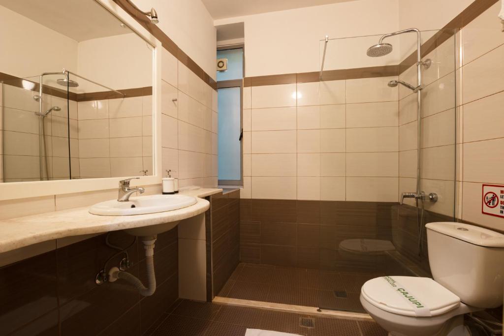 Koupelna v ubytování Hotel Cajupi