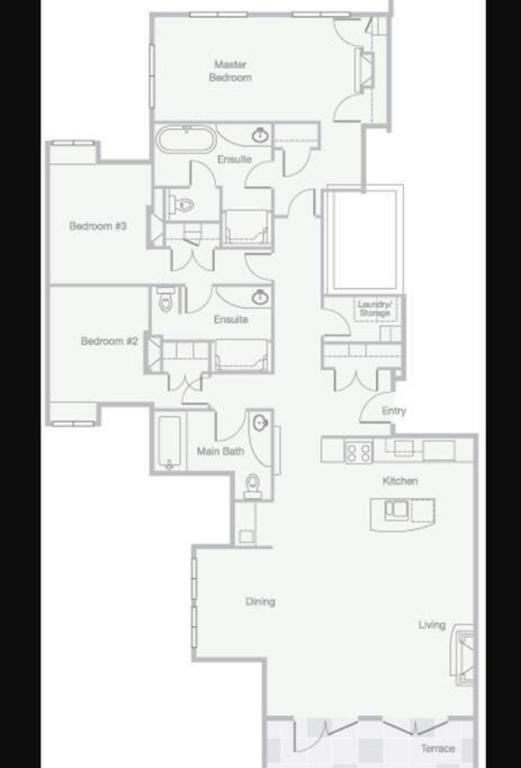 Půdorys ubytování Luxury Penthouse - 3 King Suites - Ug Parking