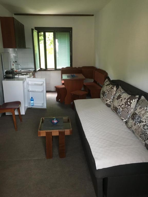 Kuchyň nebo kuchyňský kout v ubytování Apartmani Vila Šljukić